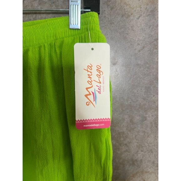 Manta Del Lago Gauze Wide Leg Capri Pants Women Sz M Pull On NWT Lot of 2 Beach - Picture 5 of 11